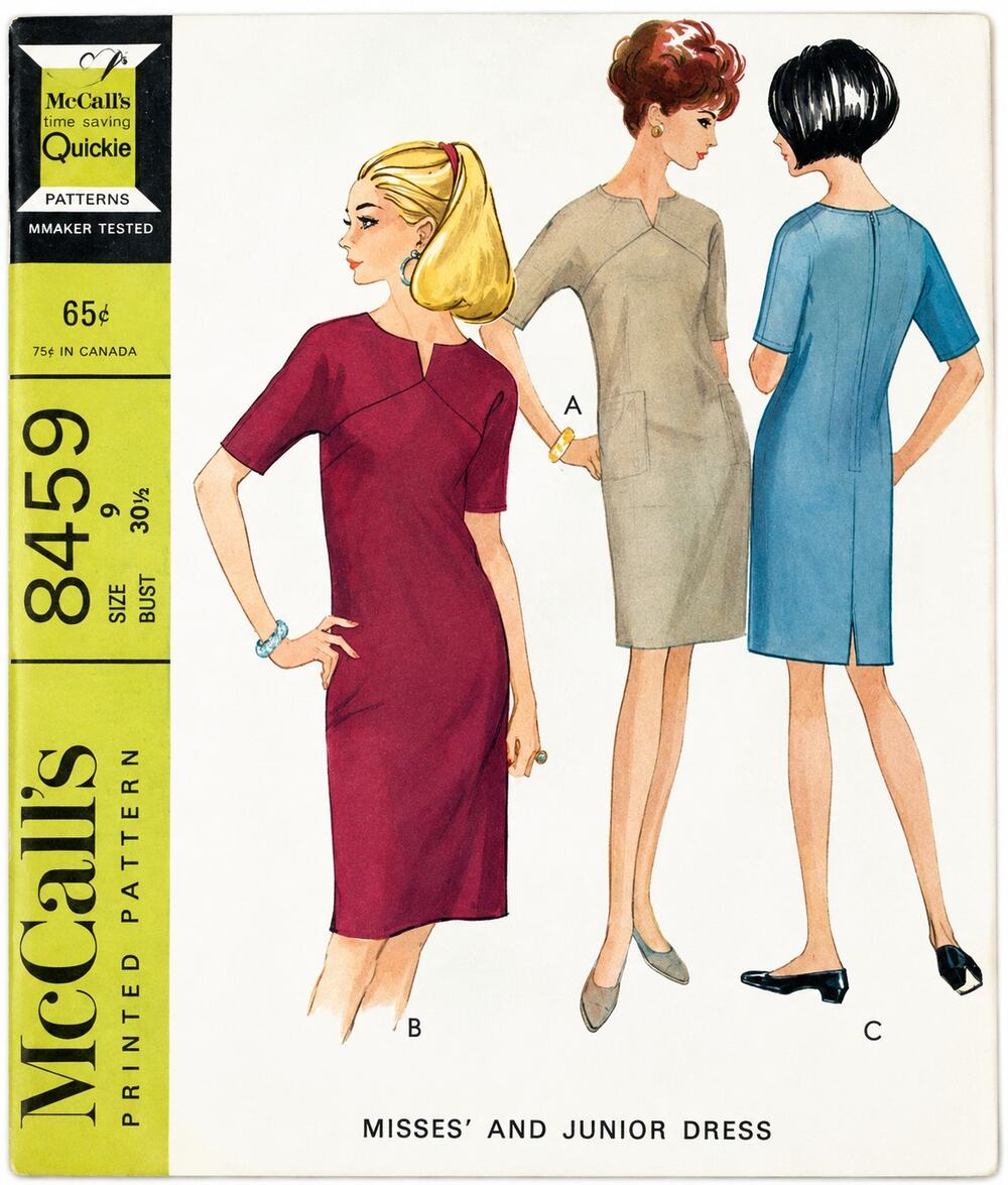 Vintage 60's McCall's 8458 Sewing Pattern Sheath Dress Size 9 B/30.5 Uncut